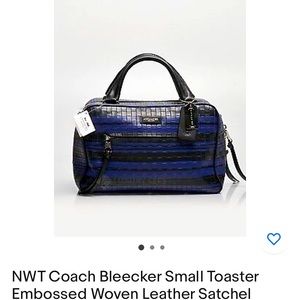 Coach bleecker embossed woven “toaster”